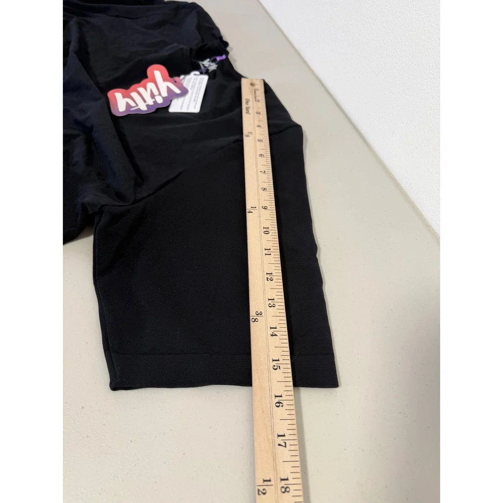 LOT OF 2 Yitty Smooth as Hell Lounge Tee‎ Womens 5X Black Seamless Cropped